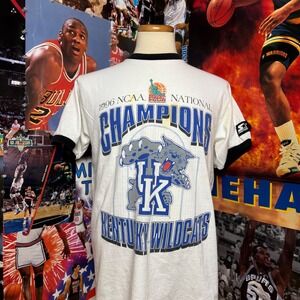 Vintage Kentucky Wildcats 1996 National Champions Starter Ringer Shirt Sz Medium
